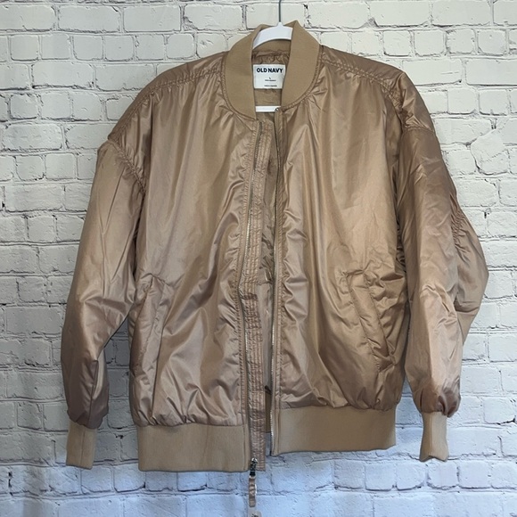 Old Navy Jackets & Blazers - Old Navy bomber jacket puffy jacket water resistant gold tan size large